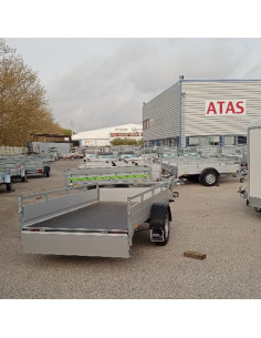 McALU PRO - 305x153x43 - 1500 KG PTC - LOGEMENT pour RAMPES (Saris) Stock Uniquement 2
