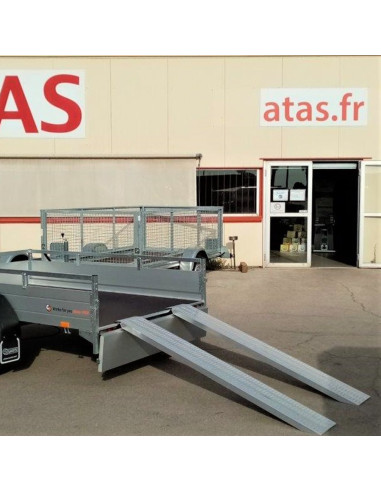 McALU PRO - 255x153x43 - 1500 KG PTC - LOGEMENT et RAMPES - MP255 (Saris)
