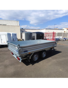 TRIBENNE 310*176 - 3000 KG PTC  2 ESSIEUX - ACIER  HDS (Saris)