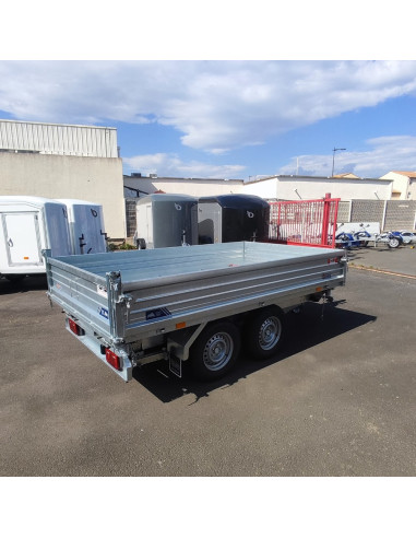 TRIBENNE 310*176 - 3000 KG PTC  2 ESSIEUX - ACIER  HDS (Saris)