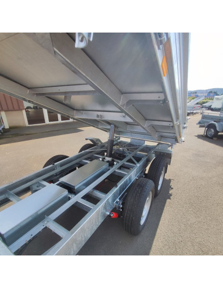 TRIBENNE 310*176 - 3000 KG PTC  2 ESSIEUX - ACIER  HDS (Saris)