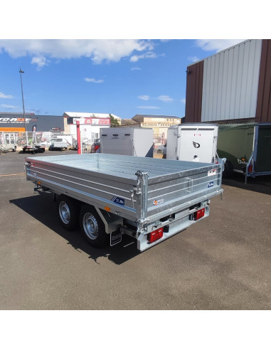 TRIBENNE 310*176 - 3000 KG PTC  2 ESSIEUX - ACIER  HDS (Saris)