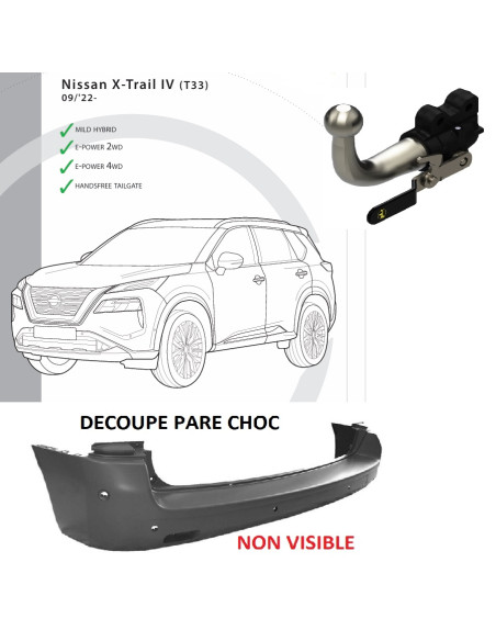 2728T36  ATTELAGE  NISSAN X-TRAIL IV  DE 09/22 - 