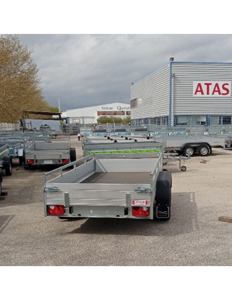 McALU PRO - 305x153x43 - 2000 KG PTC - 2 ESSIEUX - LOGEMENT pour RAMPES (Saris)