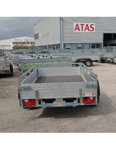 McALU PRO - 305x153x43 - 2000 KG PTC - 2 ESSIEUX - LOGEMENT pour RAMPES (Saris) 2