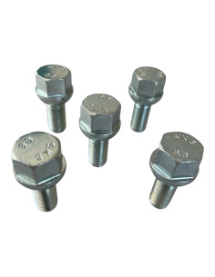 KIT DE 5 VIS DE ROUE SPHERIQUES M12 X 150 - CLEF DE 19