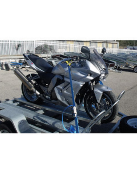 SANGLE D'ARRIMAGE - GUIDON MOTO - 2 CLIQUETS AVEC CROCHETS ET MANCHONS