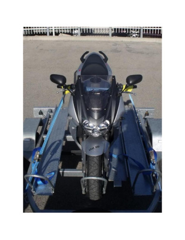 SANGLE D'ARRIMAGE - GUIDON MOTO - 2 CLIQUETS AVEC CROCHETS ET MANCHONS