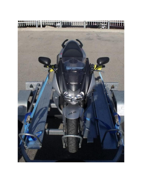 SANGLE D'ARRIMAGE - GUIDON MOTO - 2 CLIQUETS AVEC CROCHETS ET MANCHONS