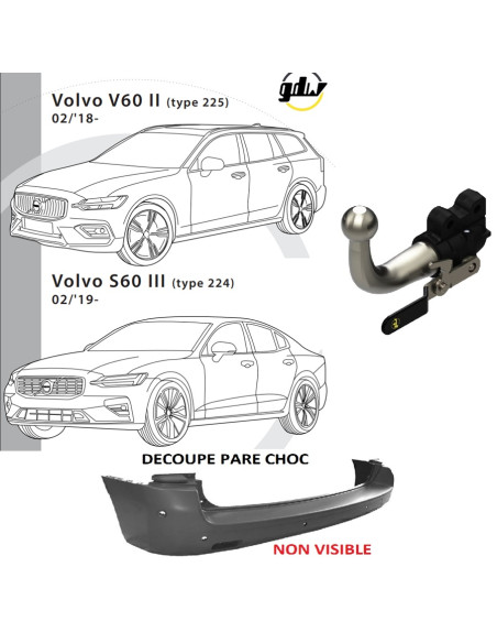 2302T38  ATTELAGE VOLVO V 60 II DE 02/18 -   