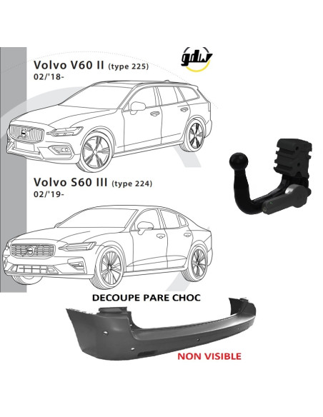 2303T60  ATTELAGE VOLVO V 60 II DE 02/18 -   