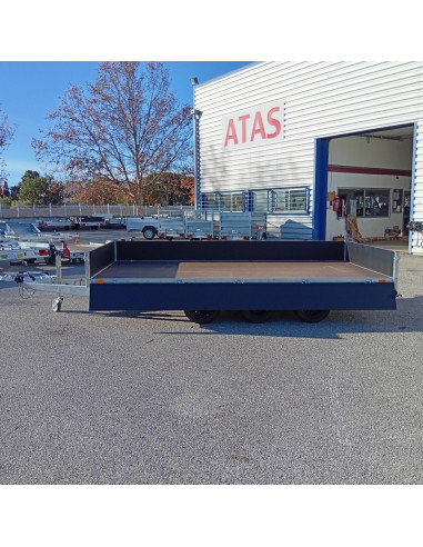 PLATEAU RIDELLE Black 406*204 3500 KG PTC TRIPLE ESSIEUX (Saris)