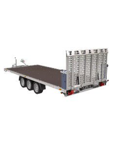 remorque porte engin TP 507X210 3 ESSIEUX 3500 KG PONT (Saris)