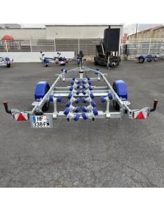 REMORQUE IMMATRICULEE PORTE BATEAU 1350 KG HF-338-FM MODELE EXPO 2