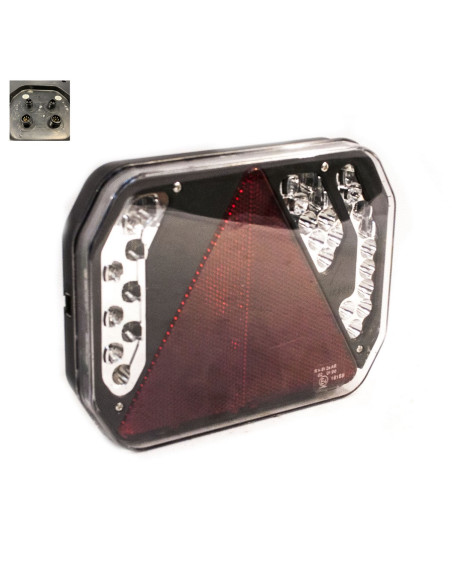 FEU A LED DROIT NOREP 520072 - 6 FONCTIONS (185x145x35) (Norep)