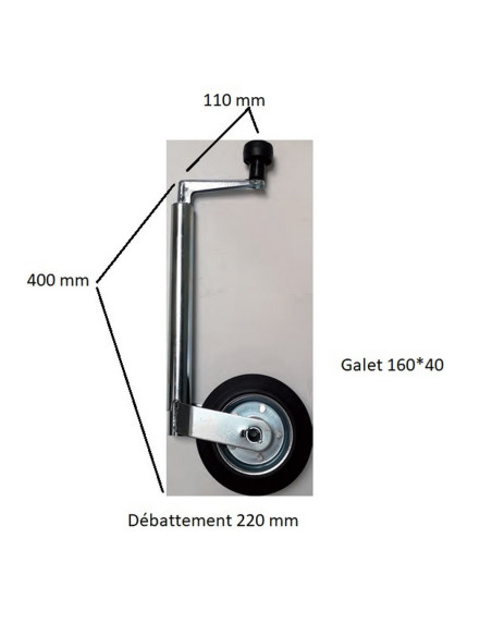 ROUE JOCKEY Ø 35 ROULETTE Ø 160