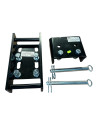 PLATINES SUPPORT DE BOULE ALKO - HAUTEUR REGLABLE 4 TROUS SUR 200MM (Bradley)