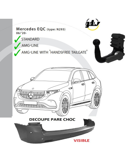 2533T60 ATTELAGE MERCEDES EQC (N293) de 06/20 - 