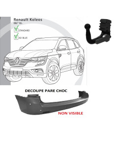2496T60 ATTELAGE RENAULT KOLEOS II  DE 08/16 