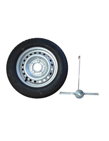 ROUE DE SECOURS 155/70x13 ET SUPPORT / C220 (Debon)