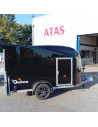 FOURGON CARGO XL - NOIR 323x166x164 - 1300 KG - POLYESTER - P. LATERALE + Jantes Alu (Debon)