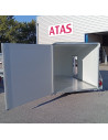 FOURGON CARGO XL - NOIR 323x166x164 - 1300 KG - POLYESTER - P. LATERALE + Jantes Alu (Debon)