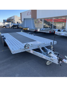 DESTOCKAGE PORTE VOITURE A Transporter 550*210 - 3500 KG PTC BASC HYDRAU TREUIL M (Brian james)