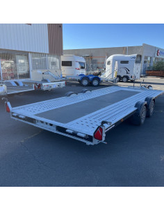 DESTOCKAGE PORTE VOITURE A Transporter 550*210 - 3500 KG PTC BASC HYDRAU TREUIL M (Brian james) 2