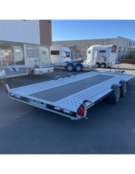 DESTOCKAGE PORTE VOITURE A Transporter 550*210 - 3500 KG PTC BASC HYDRAU TREUIL M (Brian james)