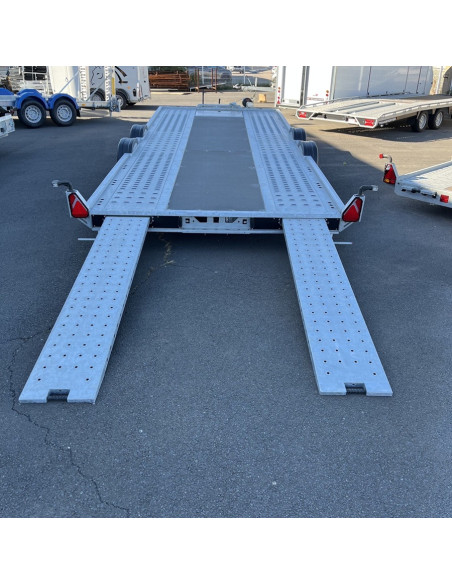 DESTOCKAGE PORTE VOITURE A Transporter 550*210 - 3500 KG PTC BASC HYDRAU TREUIL M (Brian james)