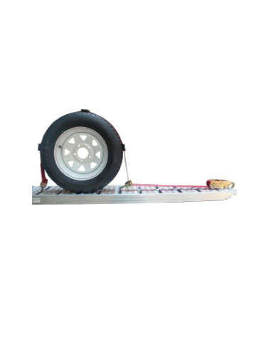 SANGLE D'ARRIMAGE de ROUE - PORTE VOITURE - 3 CROCHETS Ø13,5 mm - 3000 KG - 2,35 Mètres