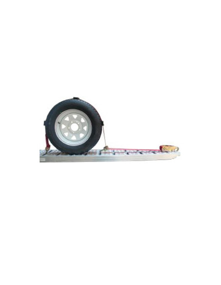 SANGLE D'ARRIMAGE de ROUE - PORTE VOITURE - 3 CROCHETS Ø13,5 mm - 3000 KG - 2,35 Mètres