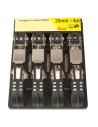 SANGLE D'ARRIMAGE INOX - PACK DE 4 - CLIQUET + 2 CROCHETS - 300 KG - 4 Mètres x 25 mm