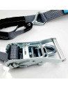 SANGLE D'ARRIMAGE de ROUE - PORTE VOITURE - BOUCLE - 2 CROCHETS - 4000 KG - 2 Mètres