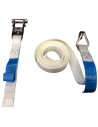 SANGLE D'ARRIMAGE INOX - PACK DE 4 - CLIQUET + 2 CROCHETS - 300 KG - 4 Mètres x 25 mm