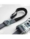 SANGLE D'ARRIMAGE de ROUE - PORTE VOITURE - BOUCLE - 2 CROCHETS - 4000 KG - 2 Mètres