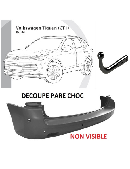 2859T44 ATTELAGE VOLKSWAGEN TIGUAN III de 09/23 - 
