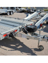 DESTOCKAGE - PORTE VOITURE - TT-231 550x224 - 3500 KG PTC - BASC. HYDRAU + TREUIL MAN. (Brian James) Stock uniquement