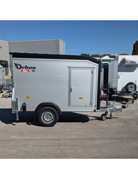 FOURGON ROADSTER 255 - 255x125x155 - 1300 KG - ALUMINIUM - NOIR + P. LATERALE (Debon)