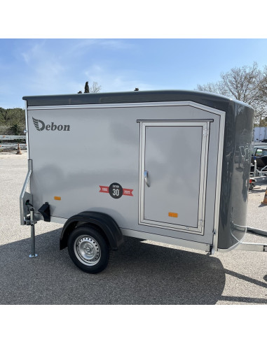 FOURGON ROADSTER 255 - 255x125x155 - 750 KG NON FREINE - COMPOSITE - GRIS + P. LATERALE (Debon)