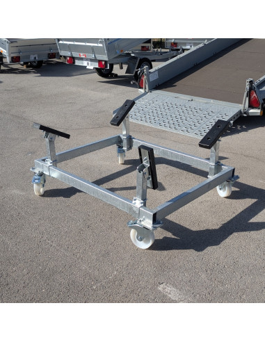 BER DE STOCKAGE A ROULETTES pour BATEAU - 1200 KG - 130x100 (Sunway)