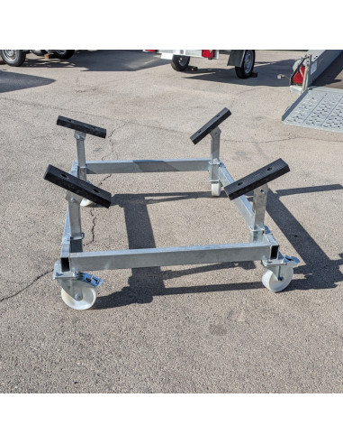 BER DE STOCKAGE A ROULETTES pour BATEAU - 1200 KG - 130x100 (Sunway)