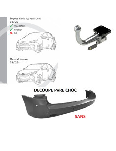 2523T35 ATTELAGE TOYOTA YARIS IV DE 02/20 -  MAZDA 2 (DL, DJ) de 03/22 - 