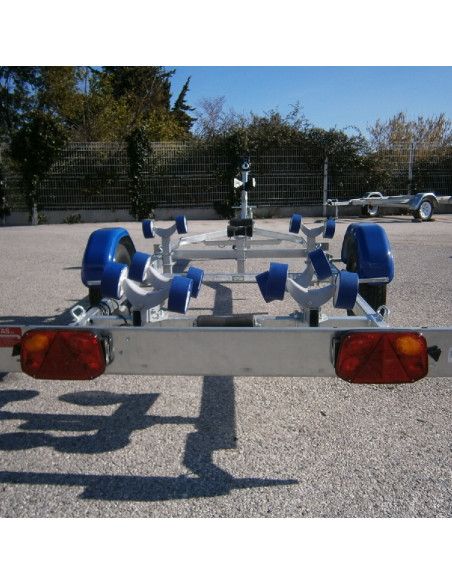 PORTE-BATEAU 500 KG PTC MULTI-ROULEAUX roue de 10" (Sunway)