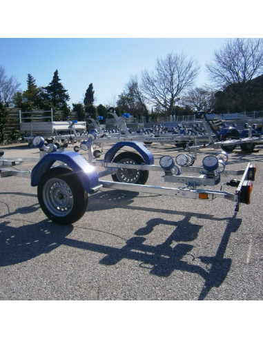 Remorque porte-bateau 500 KG PTC MULTI-ROULEAUX (Sunway)