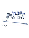 KIT 4 ROULEAUX + CHANDELLE SUR PORTE BARQUE NU (Sunway)