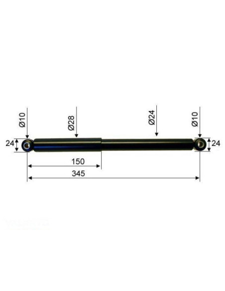 ALKO Compatible Amortisseur de t te 120SR Longueur 355 mm