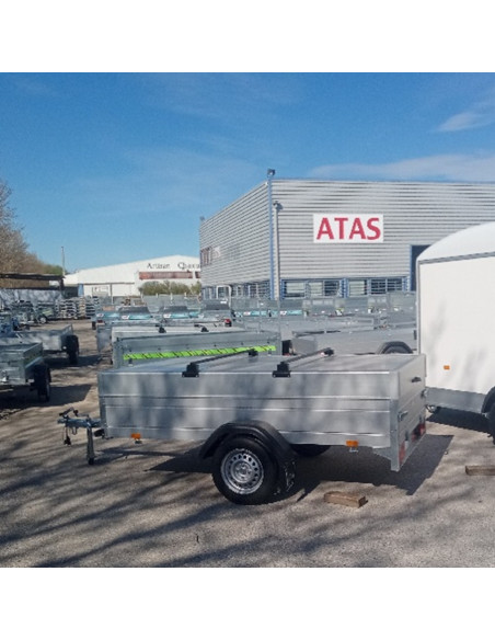 McALU CAPOT - 255x133x50 - COUVERCLE + BARRES de TOIT - 750 KG - MC255 (Saris)