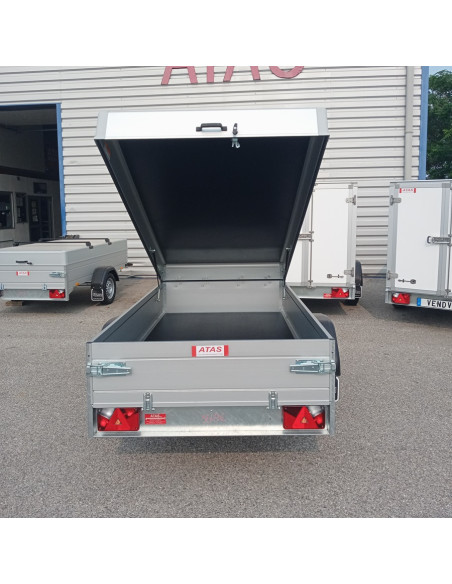 McALU CAPOT - 255x133x50 - COUVERCLE + BARRES de TOIT - 1350 KG PTC - (Saris) Stock uniquement