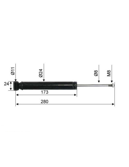 WESTFALIA Amortisseur de t te WAE 1202 PTC 750-1200 Kg Longueur totale 290 mm